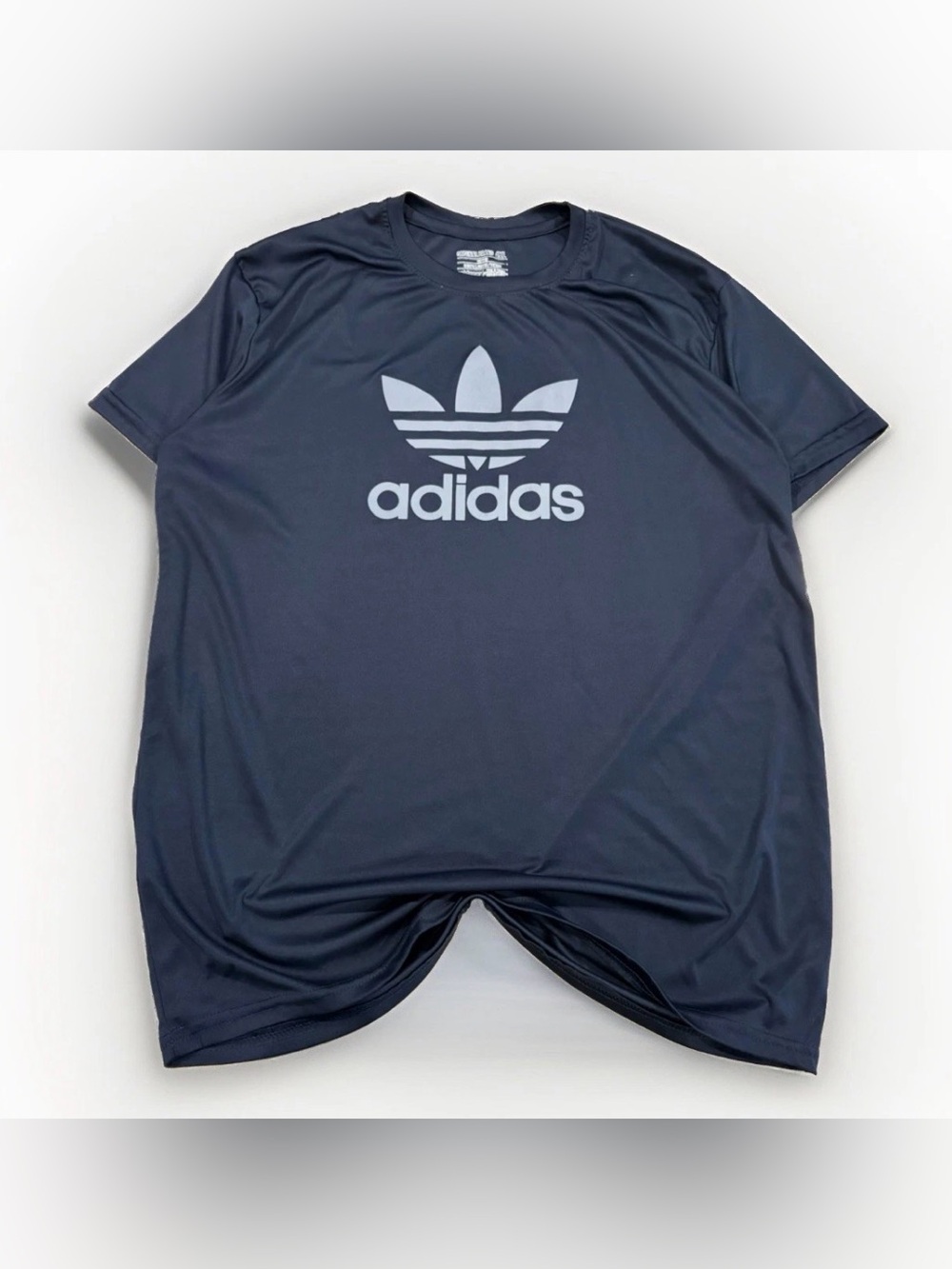 Adidas coldgear Fitted Base Layer Training Shirt Large Navy Blue Gym Workout